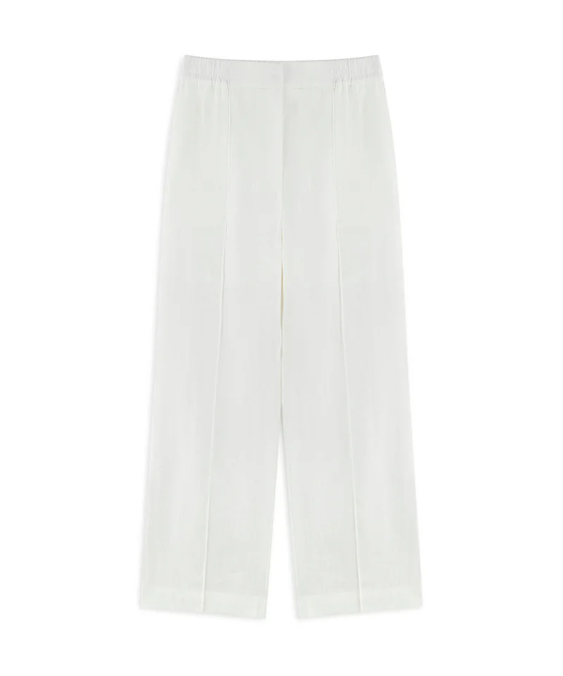 ابيكول Straight-Leg Linen Trousers